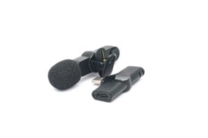 View,of,a,wireless,microphone,with,clip,isolated,on,a